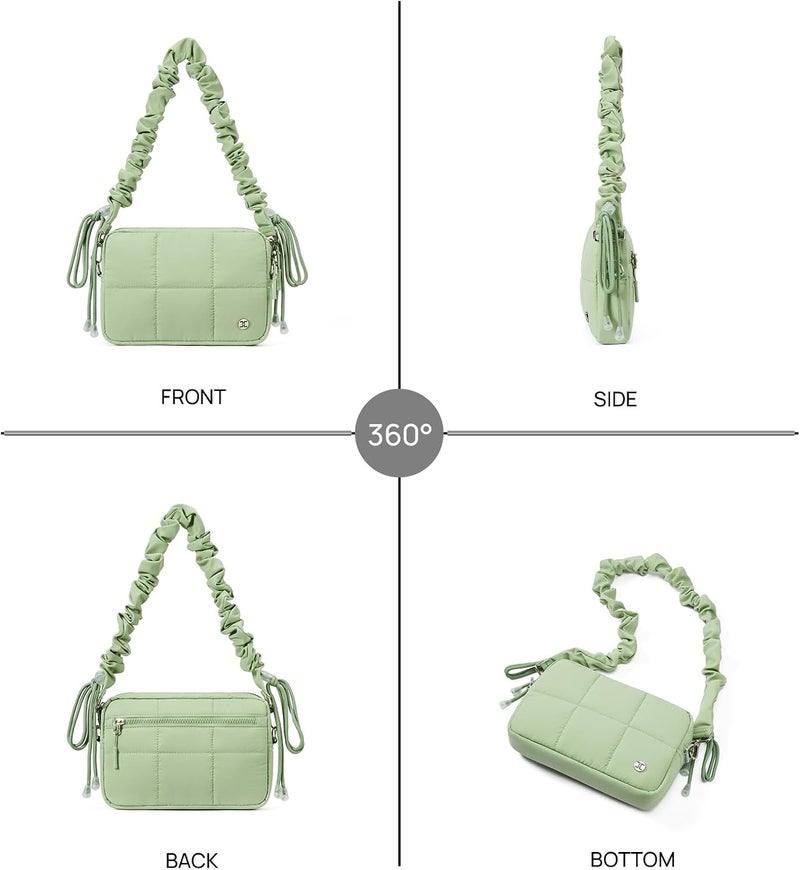 Telena Crossbody Bags for Women Cross Body Purse with Guitar Strap Lightweight Puffer Shoulder Bag for Travel - Image 5